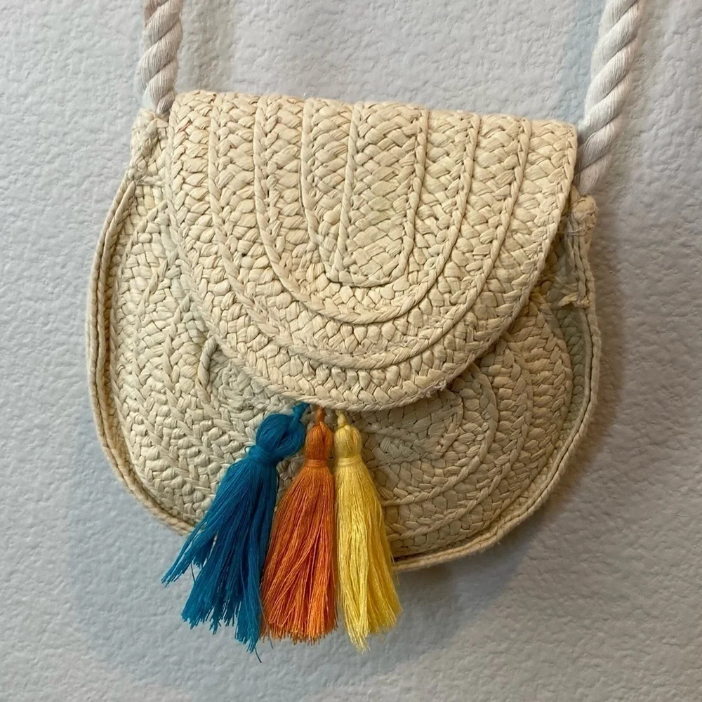 € Woven Mini Purse Rope Shoulder Strap Crossbody